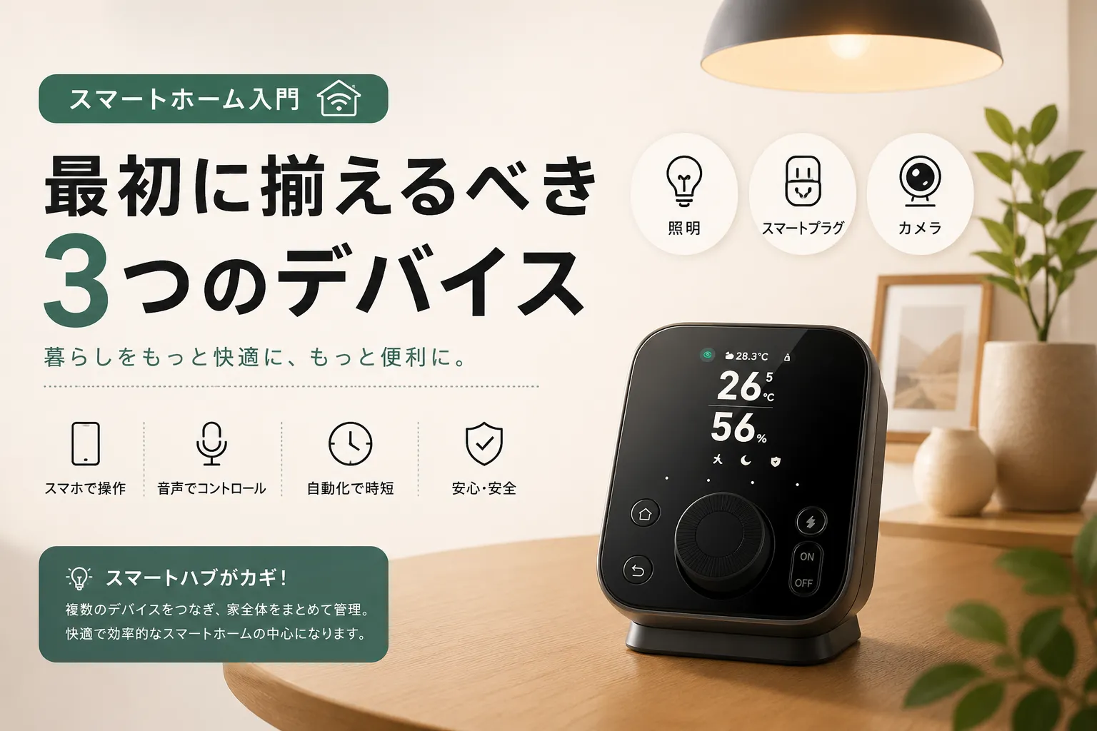 スマートホーム入門：最初に揃えるべき3つのデバイス